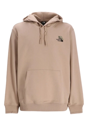 The North Face Connect floral-embroidered hoodie - Neutrals