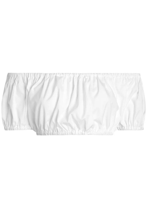 Dolce & Gabbana ruched crop top - White