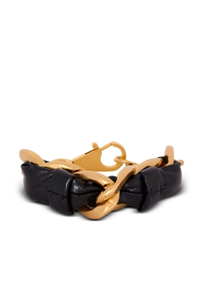 Balmain chain leather bracelet - Gold