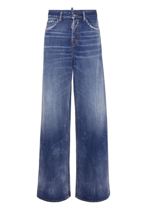 DSQUARED2 high-rise wide-leg jeans - Blue