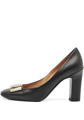 Ferragamo Pre-Owned Vara Bow leather pumps - Black