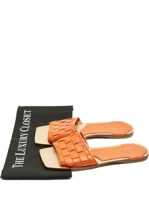 Bottega Veneta Pre-Owned Intrecciato leather sandals - Orange