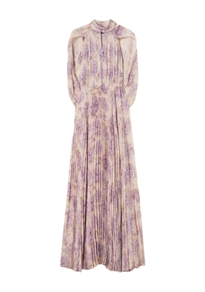 TWINSET pleated floral-print dress - Neutrals