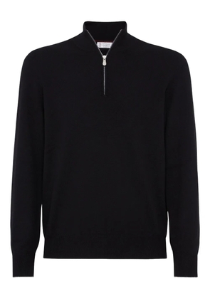 Brunello Cucinelli long-sleeve cashmere jumper - Black