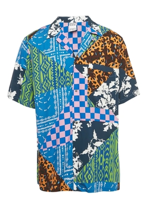 COUNTY OF MILAN multicolour printed shirt - Blue