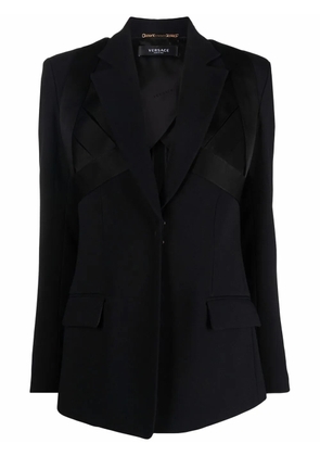 Versace satin tailored blazer - Black