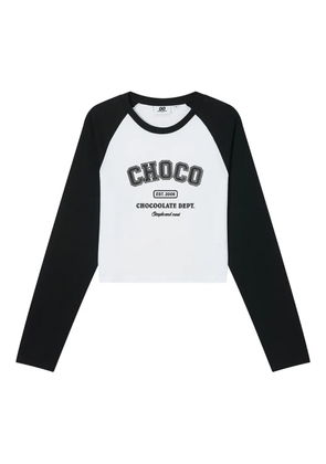 CHOCOOLATE raglan-sleeve cropped T-shirt - White