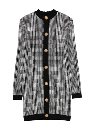 Balmain button-embellishment mini dress - White