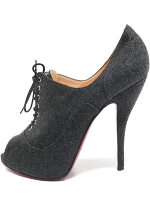 Christian Louboutin Pre-Owned 125mm peep-toe boots - Grey