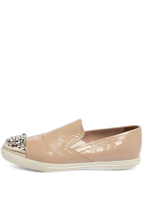 Miu Miu Pre-Owned slip-on sneakers - Neutrals