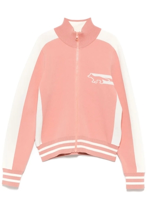 Maison Kitsuné flash fox zipped cardigan - Pink