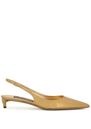 Dolce & Gabbana Lollo 30mm leather pumps - Gold