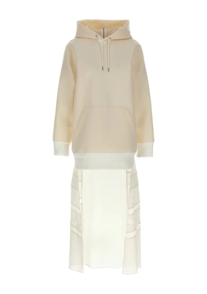 sacai hoodie mini dress - Neutrals