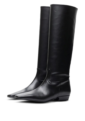 Poche Paris square-toe boots - Black