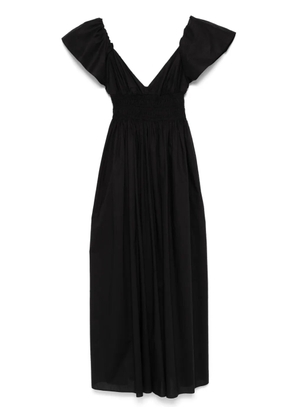Matteau flutter-sleeves midi dress - Black