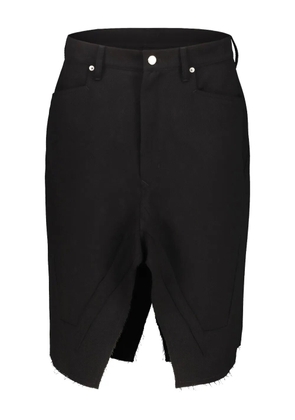 Rick Owens Slivered wool midi skirt - Black