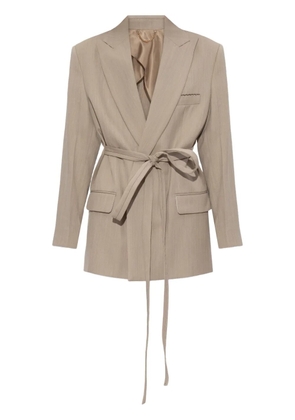 Victoria Beckham tied waist blazer - Neutrals
