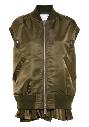 sacai twill gilet - Green