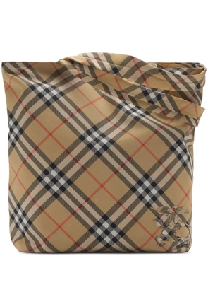 Burberry Check tote bag - Brown