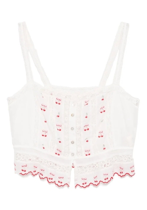 LoveShackFancy Vietta top - White