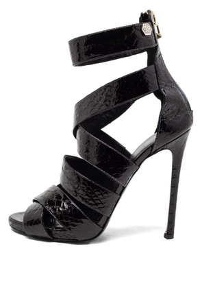 Philipp Plein 2024 120mm python-skin sandals - Black