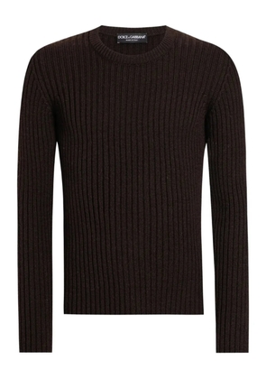 Dolce & Gabbana ribbed knit jumper - Brown
