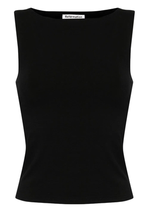 Reformation Dusk boat-neck top - Black