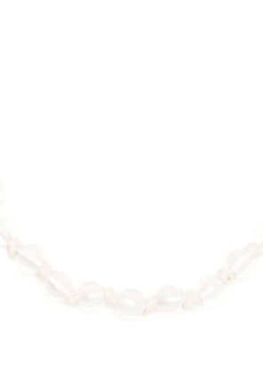 Chloé crepe de chine beaded necklace - Brown