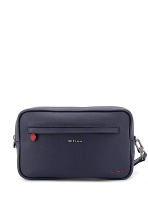 Kiton zipped clutch bag - Blue