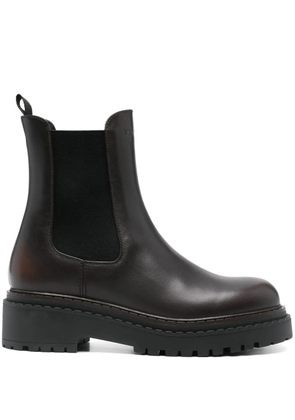 Prada 55mm logo-debossed boots - Brown