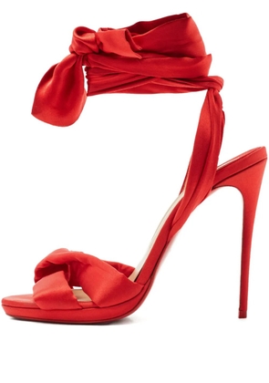 Christian Louboutin Pre-Owned Tres Frais satin tie sandals - Red