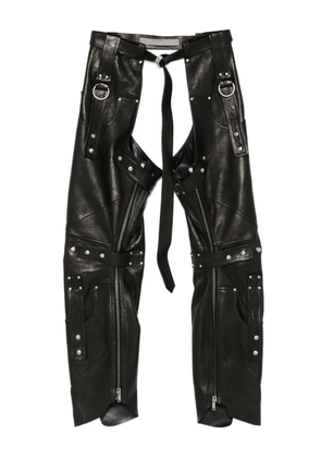 Rick Owens Leo studded zip-detail chaps - Black