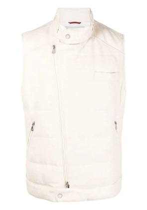 Brunello Cucinelli zip-up padded gilet - Neutrals