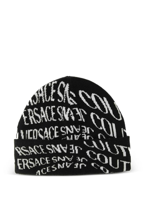 Versace Jeans Couture logo-pattern beanie - Black