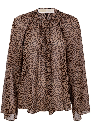 Michael Michael Kors leopard print blouse - Brown