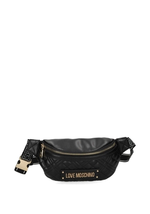 Love Moschino quilted logo belt bag - Black