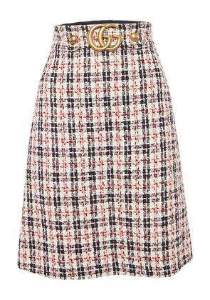 Gucci Pre-Owned Double G midi skirt - White