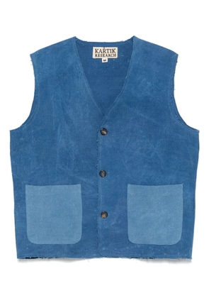 Kartik Research cotton vest - Blue