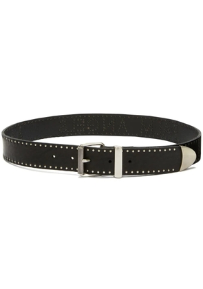Palm Angels logo studded belt - Black