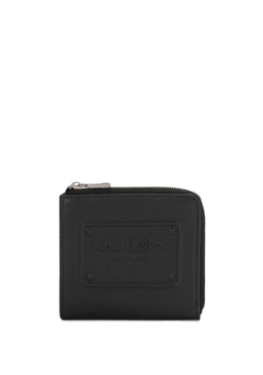 Dolce & Gabbana logo-debossed zip-around wallet - Black