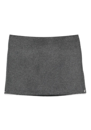 Sportmax logo-detail mini skirt - Grey