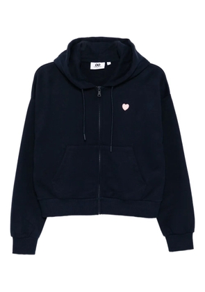 CHOCOOLATE logo-appliqué cotton hoodie - Blue