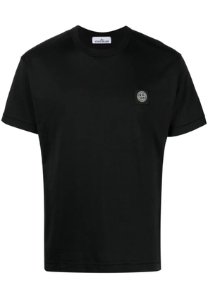 Stone Island Compass-appliqué cotton T-shirt - Black