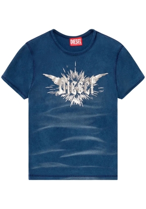 Diesel T-Ele-Long-P2 cotton T-shirt - Blue