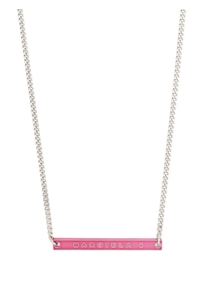 MM6 Maison Margiela bar logo-engraved necklace - Silver