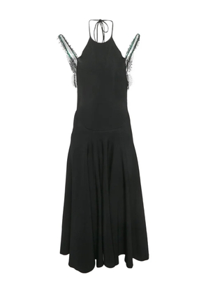 Victoria Beckham lace-trim midi dress - Black