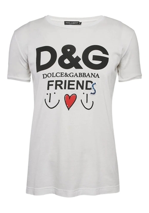 Dolce & Gabbana Pre-Owned logo-print T-shirt - White
