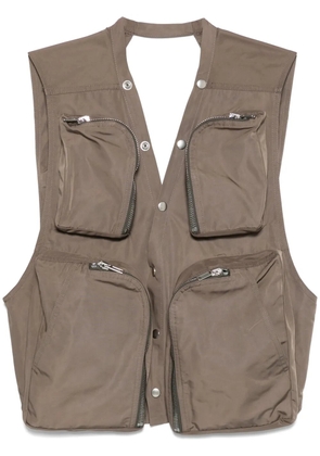 Rick Owens open-back cargo gilet - Brown