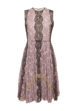Gucci Pre-Owned lace pleated dress - Purple