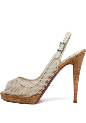 Christian Louboutin Pre-Owned slingback heeled sandals - White